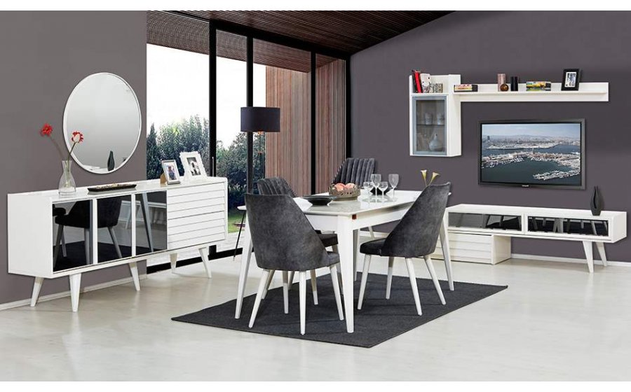 Class Beyaz Yemek Odası